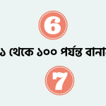 ১ থেকে ১০০ পর্যন্ত বানান